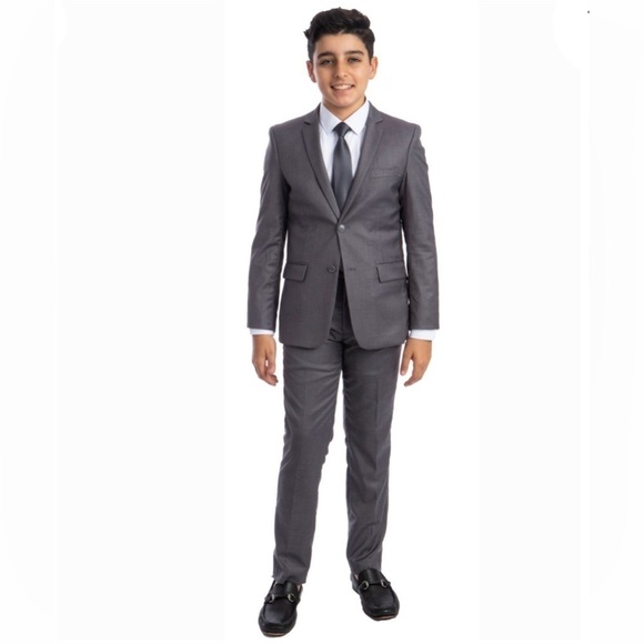 Perry Ellis Little Boy's 5-Piece Shirt, Tie, Jacket, Vest and Pants Suit Set - Picture 1 of 4